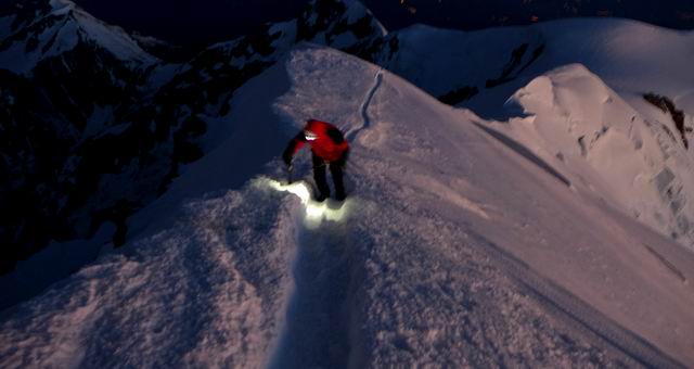 Podczas podejścia na Mont Blanc