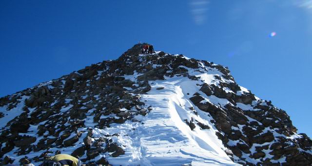 Widok na Wildspitze z przełęczy